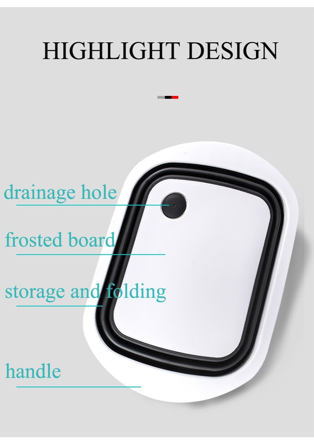 Premium Foldable Sink Cutting Board with Basket (3 in 1)