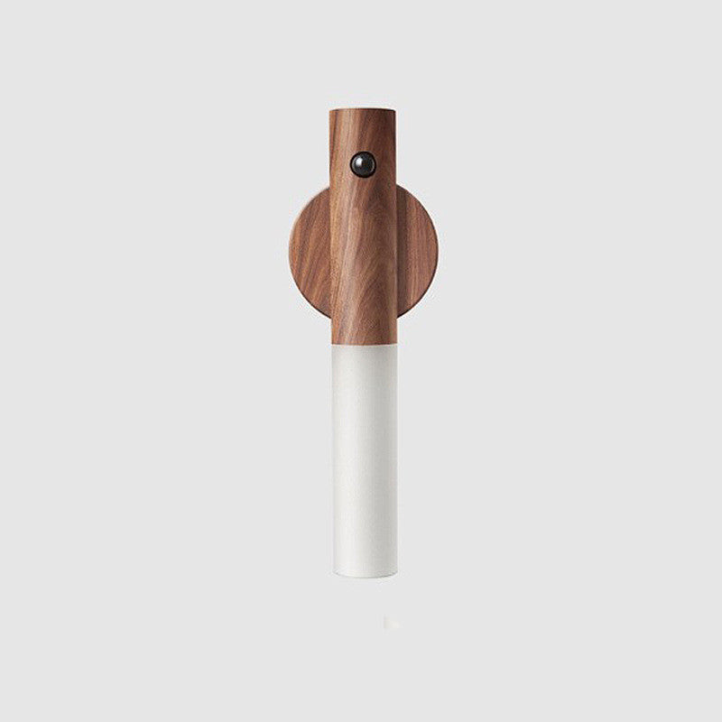 Wireless Motion Senser Night Lamp LED USB Magnetic Wood