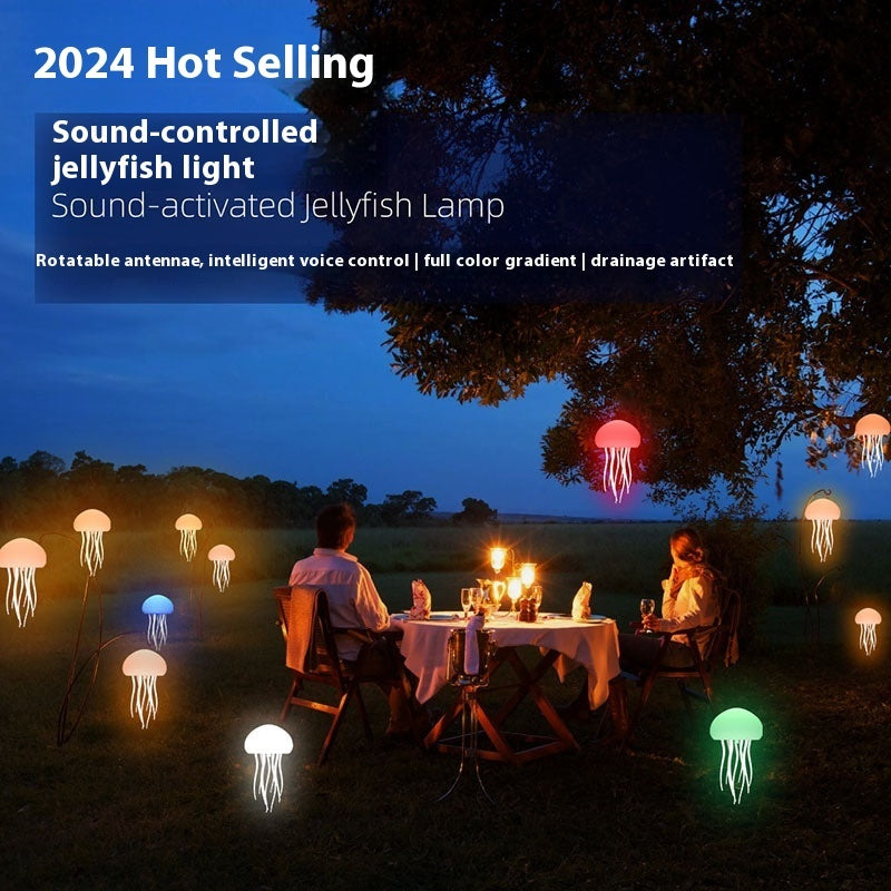 Jellyfish RGB Light Lamp LED Portable Decorations Smart Table Lamp For Bedside Desk