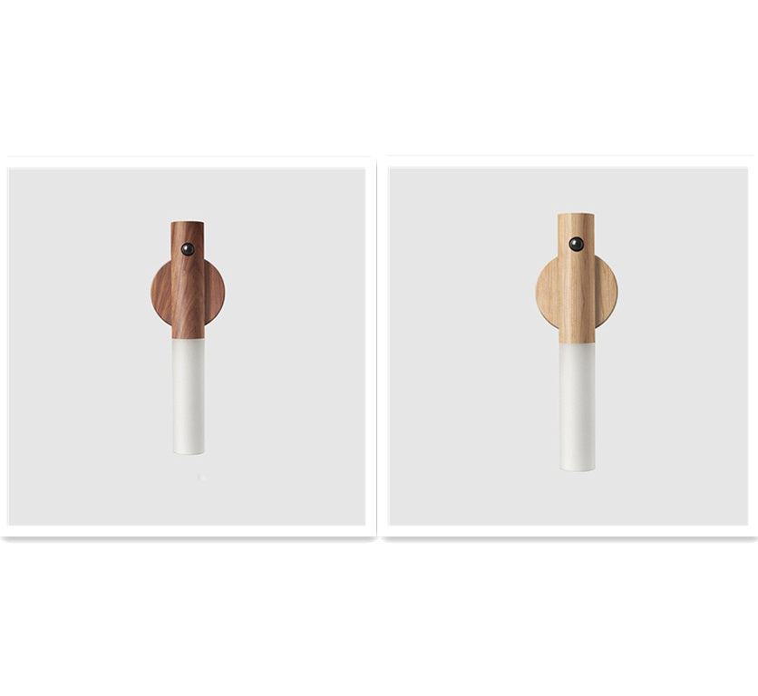 Wireless Motion Senser Night Lamp LED USB Magnetic Wood